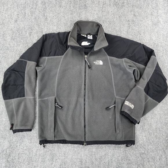 The North Face Other - Vintage The North Face Jacket Mens Medium Gray Black Zip Fleece Gore Windstopper
